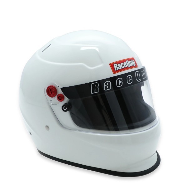 RaceQuip 277113 PRO25 SA2025 Large Gloss White Full Face Helmet IMCA USRA