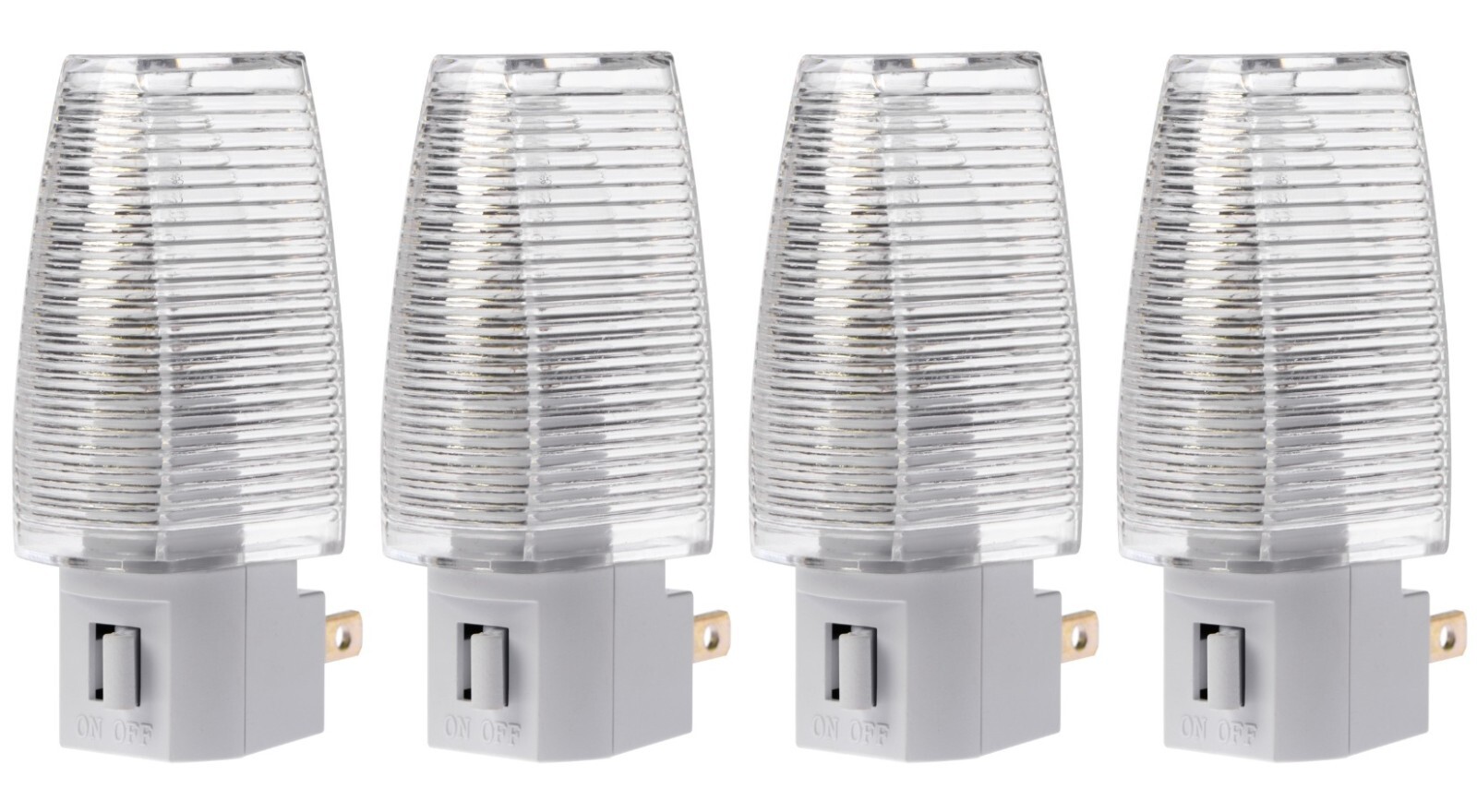 Plug in Night Light with Manual On/Off Switch - Includes 4W Bulb | 4 Pack