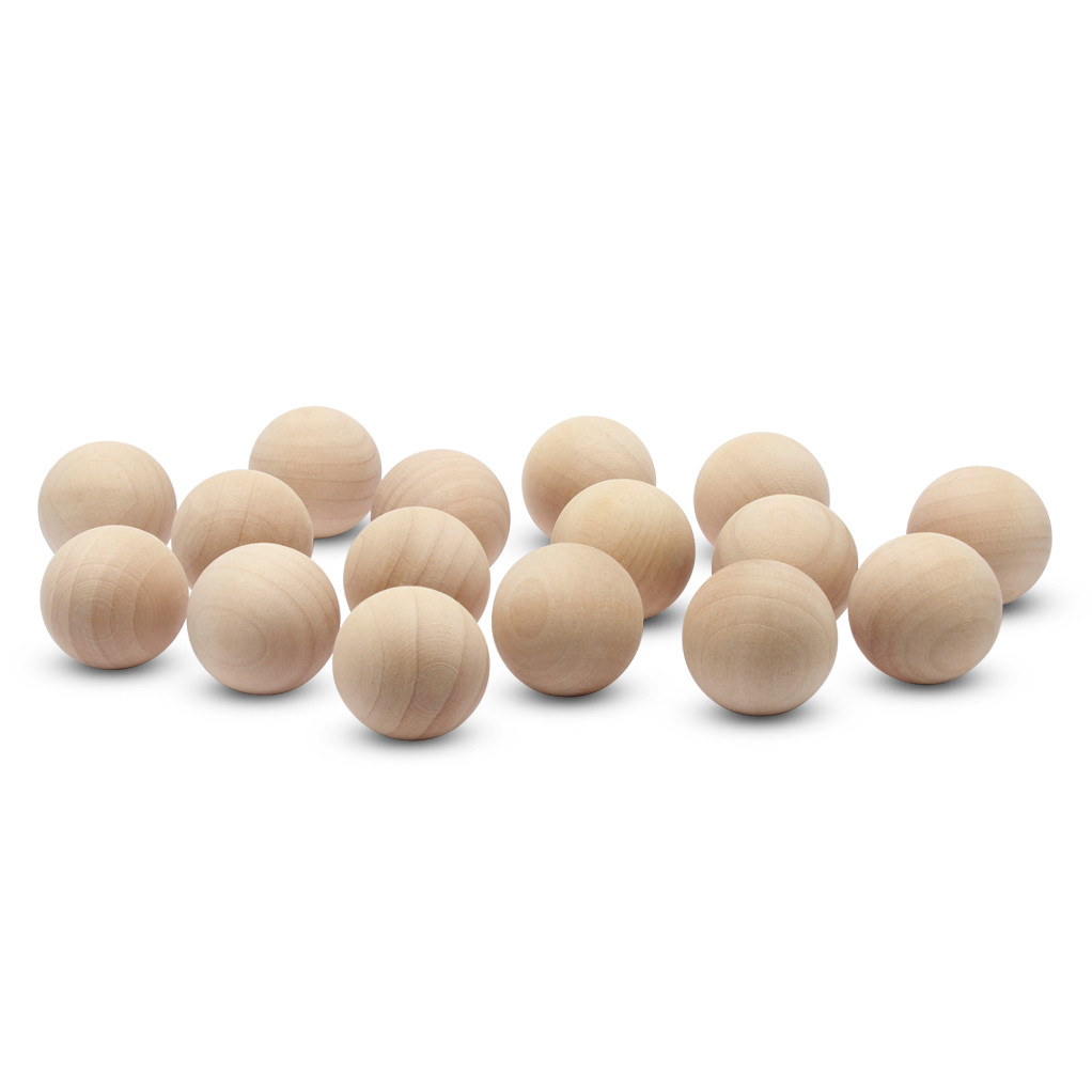Wooden Balls 1-1/4 inch Unfinished, Round Birch Balls for Crafts | Woodpeckers