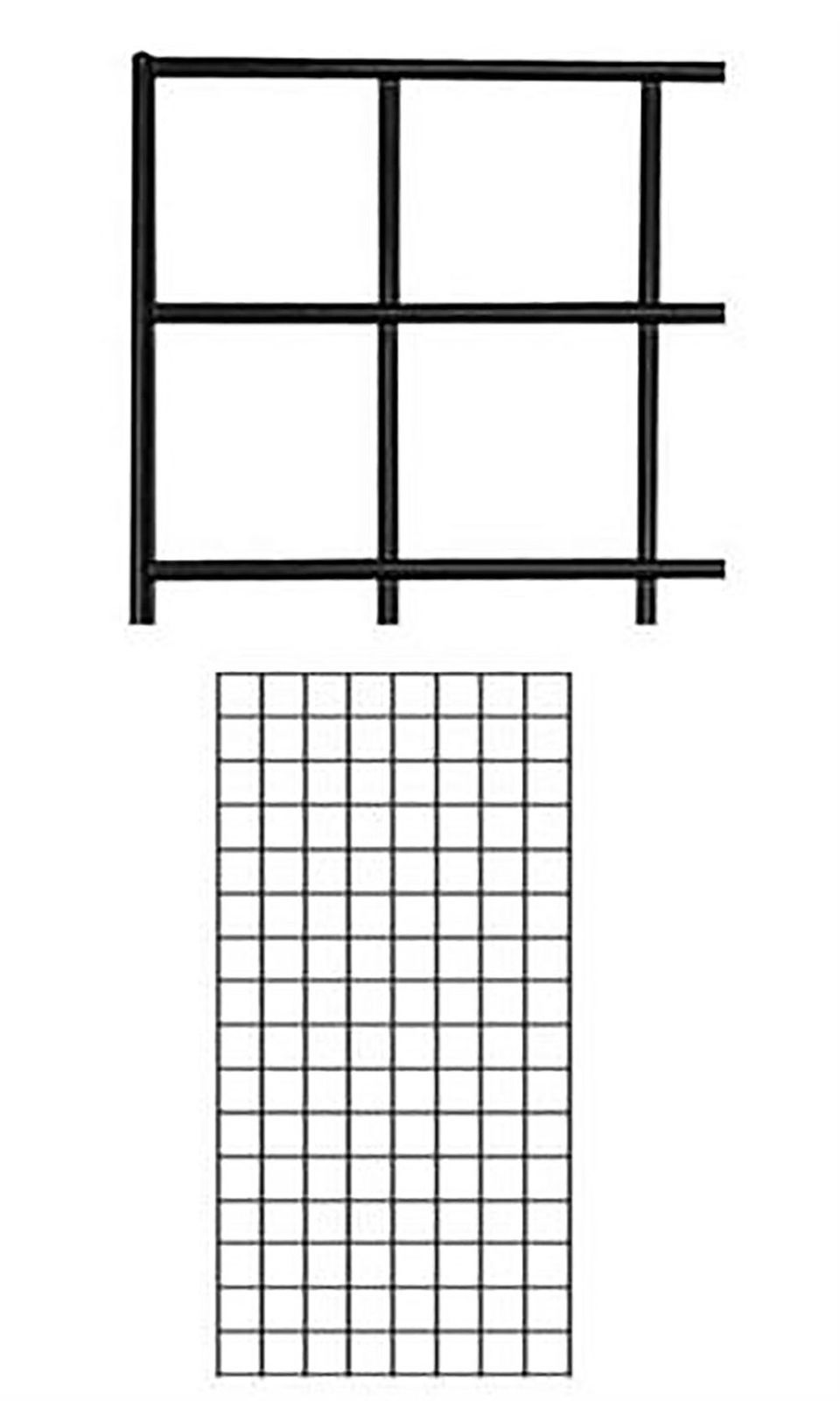 Wire Grid Panel 2' x 4' Black Display Craft Wire Grid Storage Retail