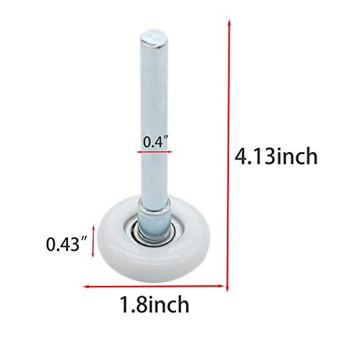 Quiet Nylon Garage Door Rollers, 4" Stem, 11 Ball Bearing, Long Lasting