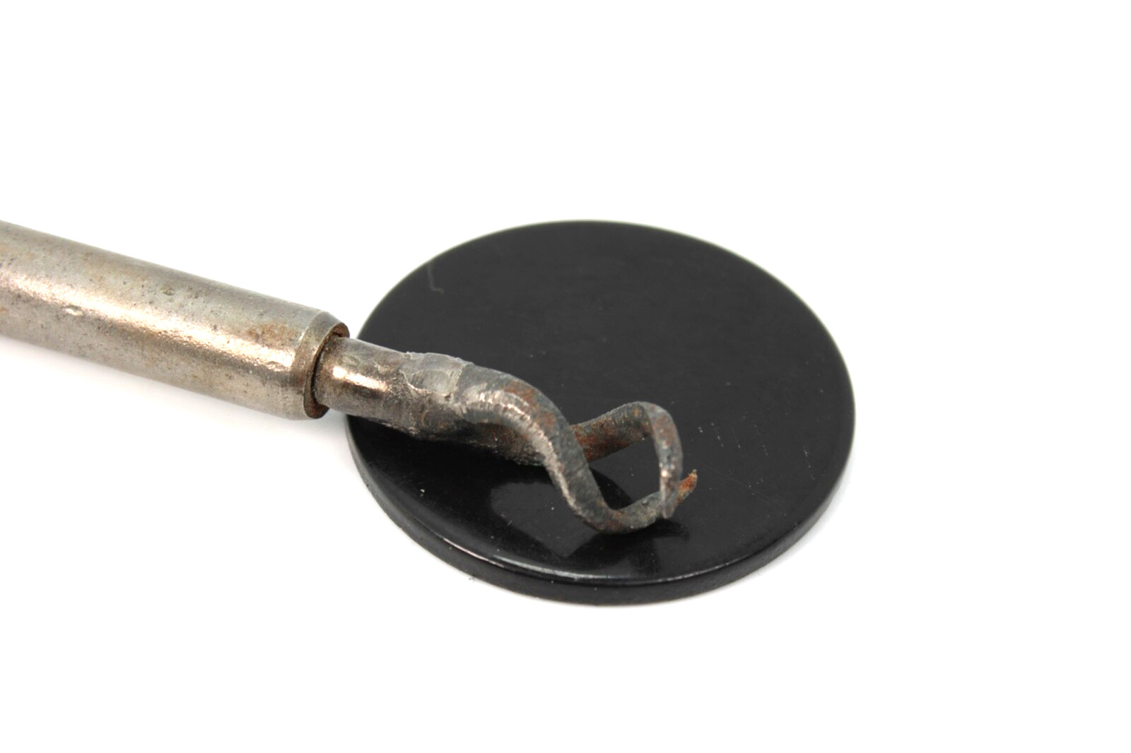 Antique Iron CLEANING TOW WORM for Musket - Civil War era Puller 19th century