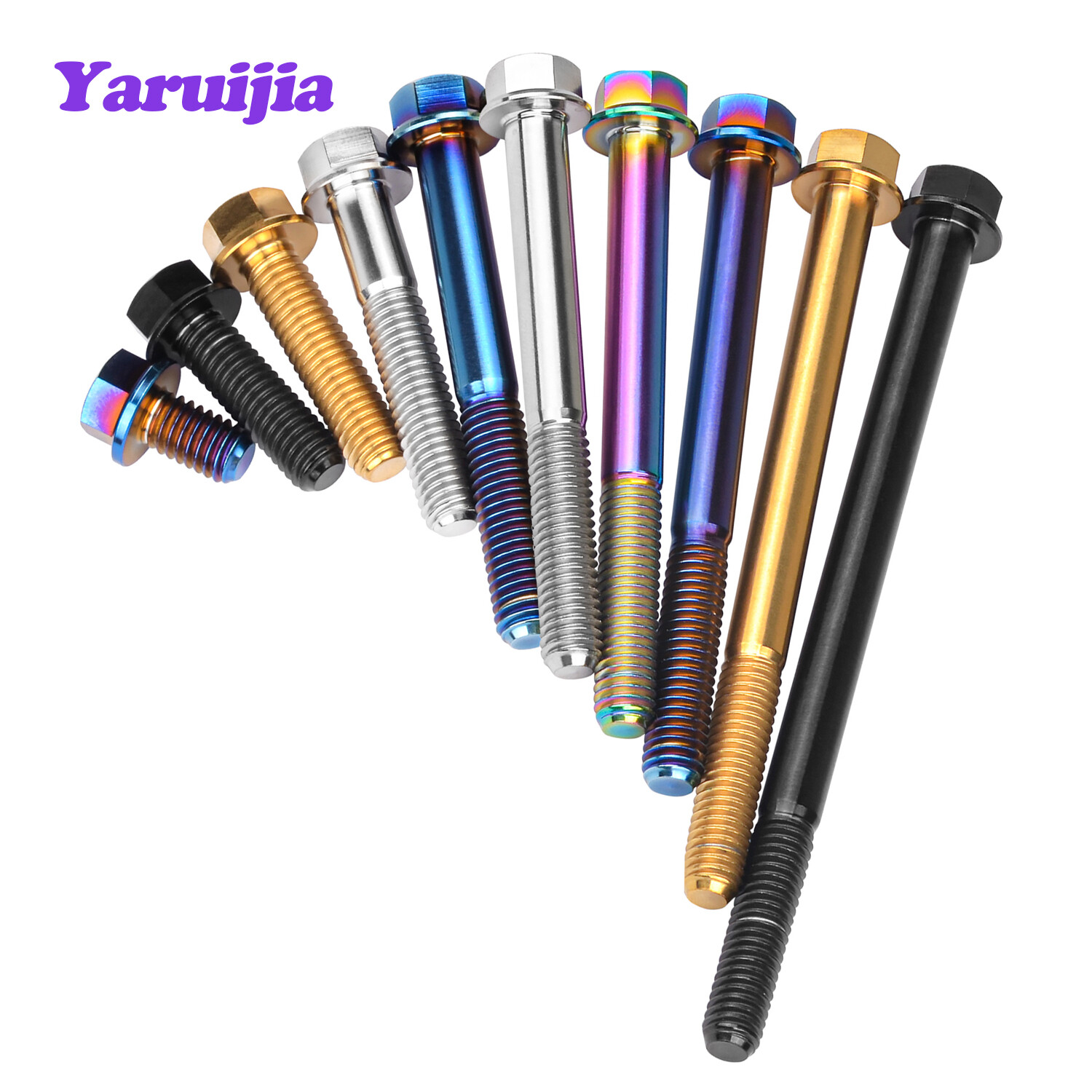 Titanium Bolt M8 Small Flange Head Hex Screws 15 20 25 30 35 40 45 50 55 60 65mm