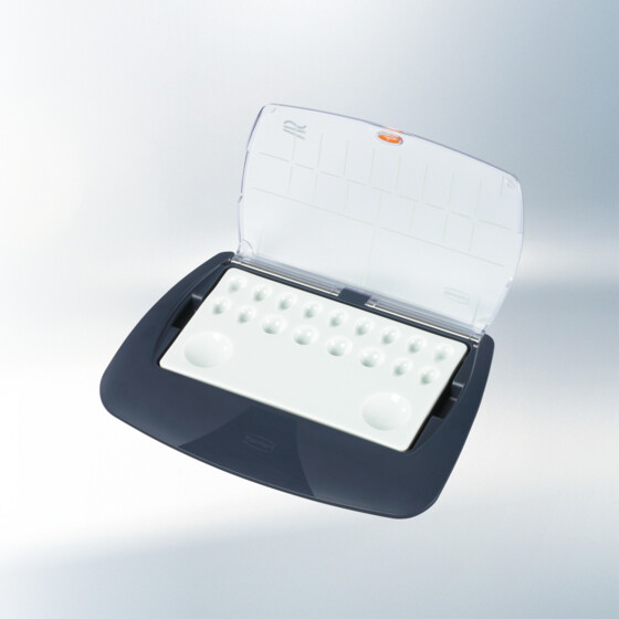 Renfert Lay Glazed Porcelain Art Color Mixing Tray Dental Lab Single Tray