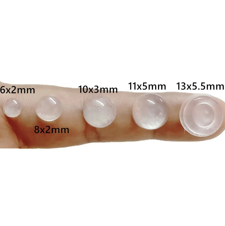 100pcs Self-Adhesive Silicone Door Stopper Pads: Cabinet Drawer Bumpers - NEW