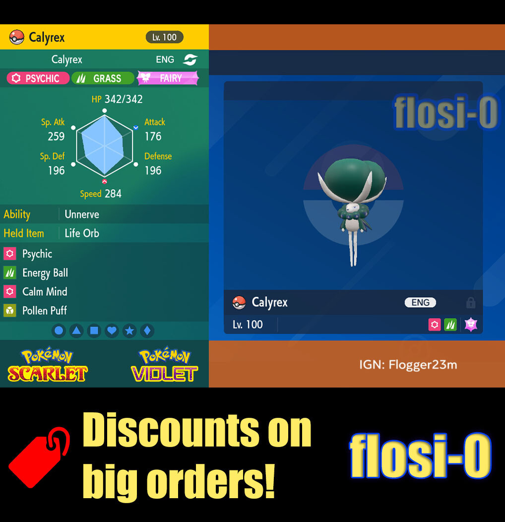 6IV Calyrex Shadow Rider Pokemon Scarlet and Violet