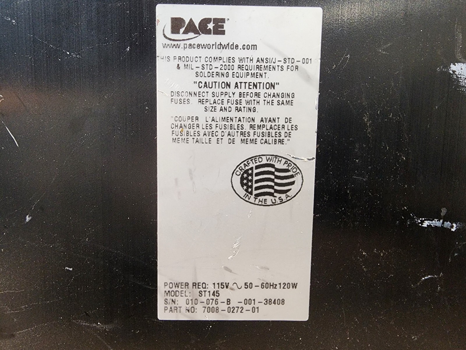 Pace SodrTek ST 145 - Single Channel SensaTemp Rework/ Desoldering Station