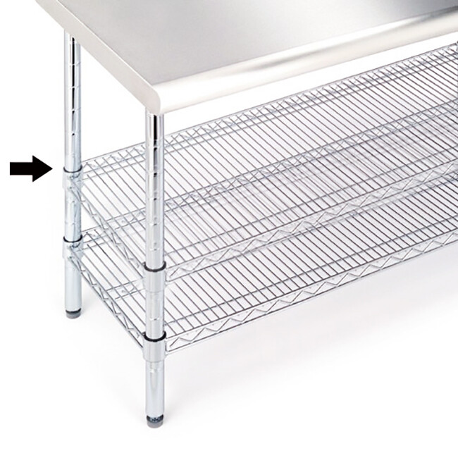 Seville Classics Extra Shelf for Stainless Steel Worktable SHE18308B,48" x 18"