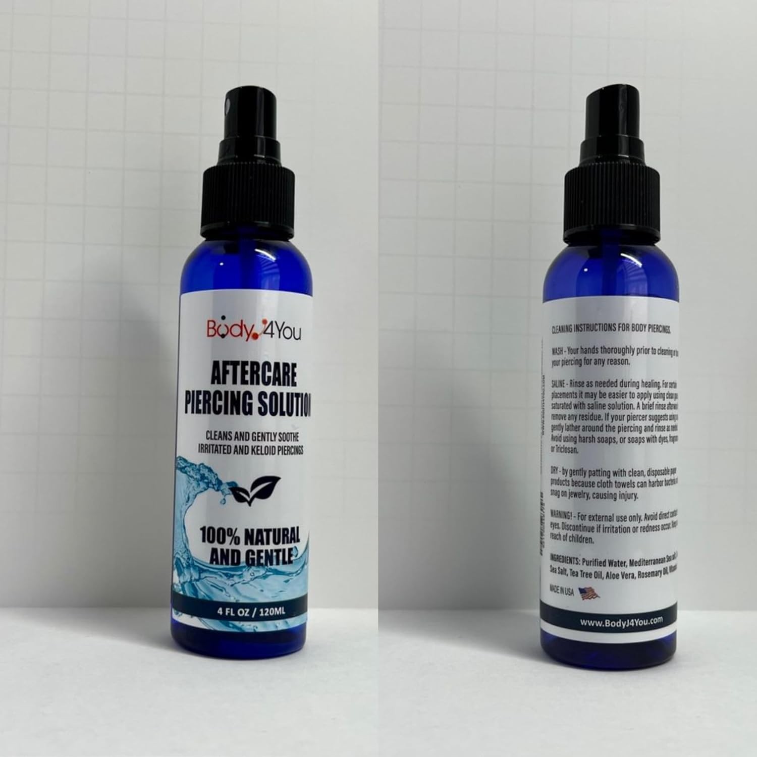 Piercing Aftercare Spray - Saline Solution Natural Keloid Bump Removal - Ear Pie