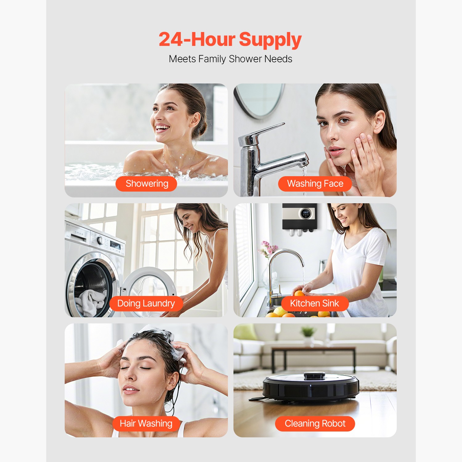 27KW Instant Hot Tankless Water Heater Electric Boiler for Shower Bathroom