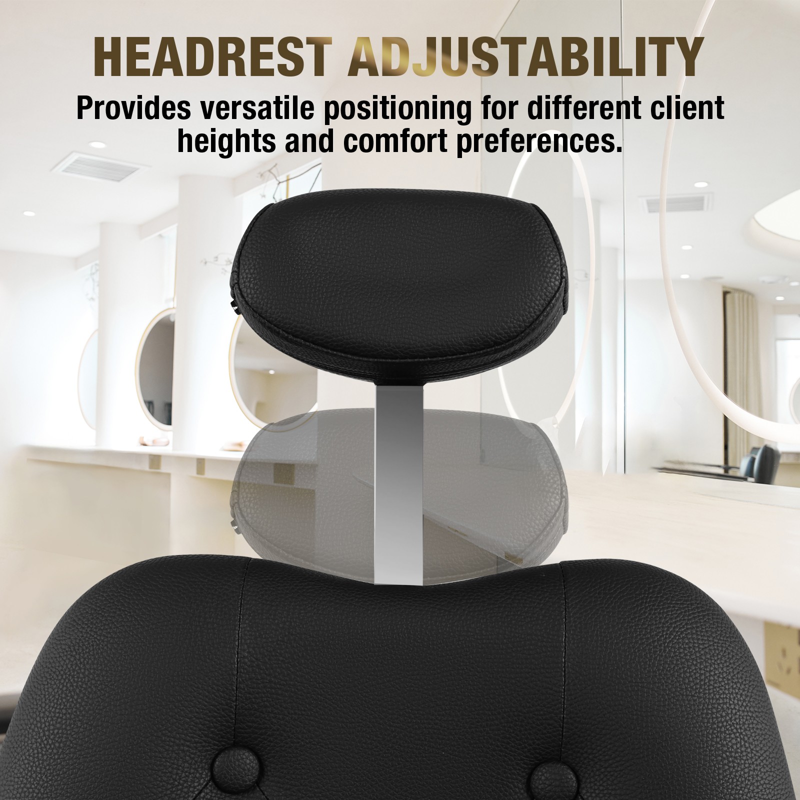 Black Recline All Purpose Barber Chair Heavy Duty Hydraulic Salon Beauty