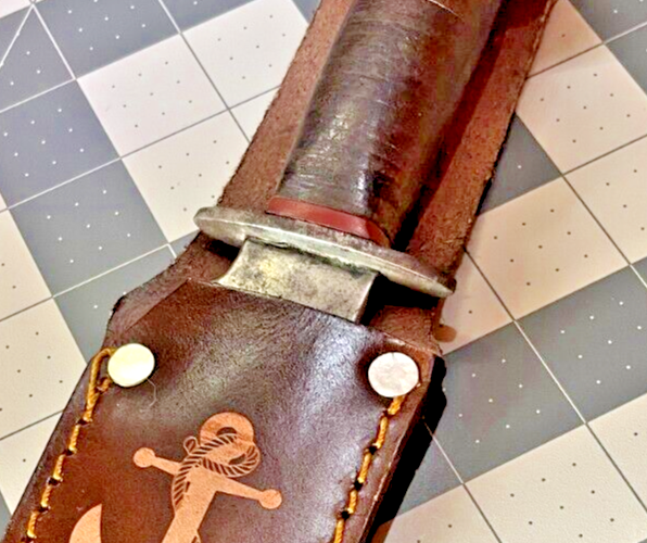 SHEATH ONLY FOR PAL RH-36, REMINGTON, and other hunting Knife NAVY, USMC, PLAIN