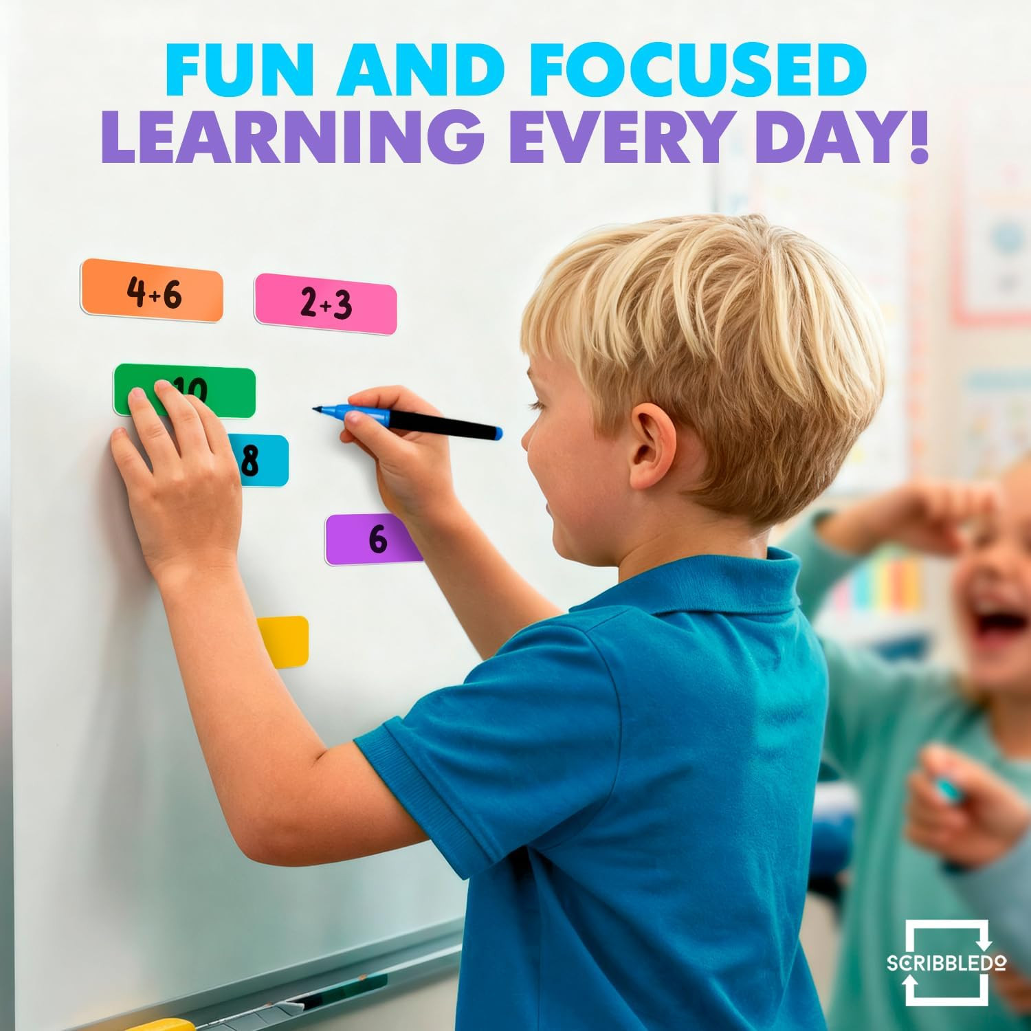 30 Pack Dry Erase Magnetic Labels 3.1” X 1.2” Reusable Writable Colorful Erasabl