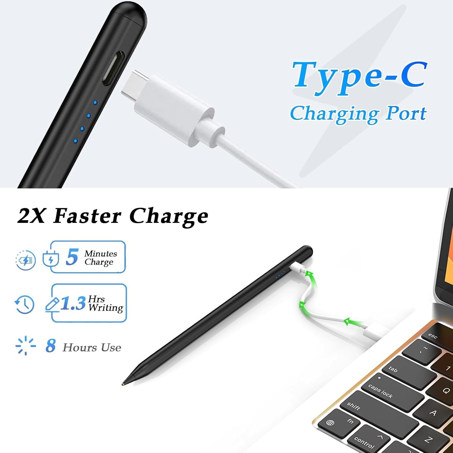 Universal Rechargeable Pencil for iPhone/iPad/Samsung/Android/Tablet Smartphone