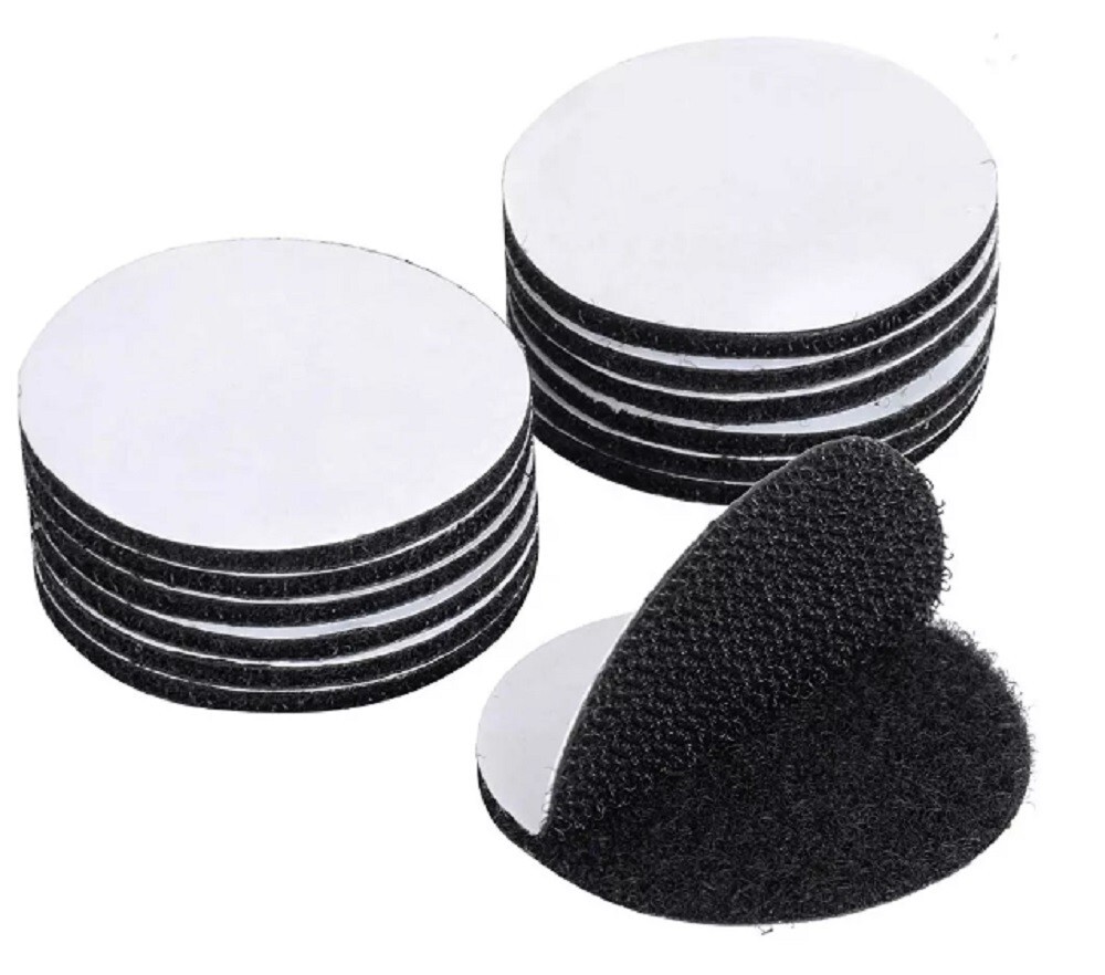 20 Pairs Self Adhesive Hook and Loop Tape Nylon Fastener Strips Set Sticky Back