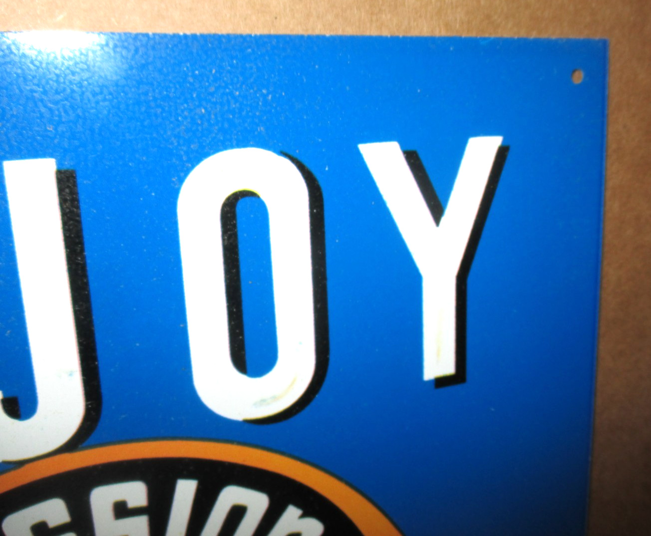 ENJOY MISSION ORANGE Country Store Gas Station CALIFORNIA SIGN -Big Swirl Bottle