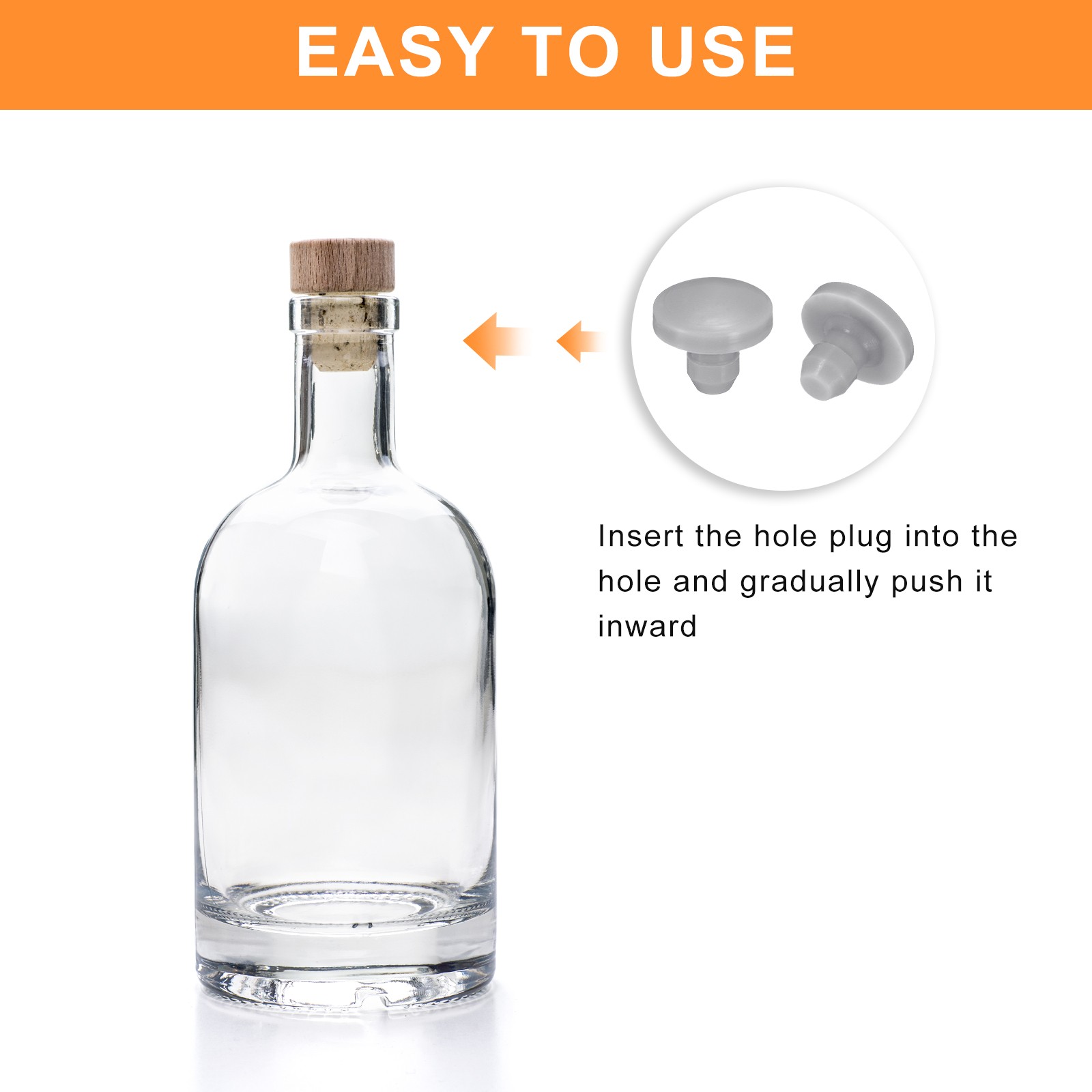 25Pcs Silicone Plugs Rubber Round Hole Plugs for 2.5-3mm Hole Grey