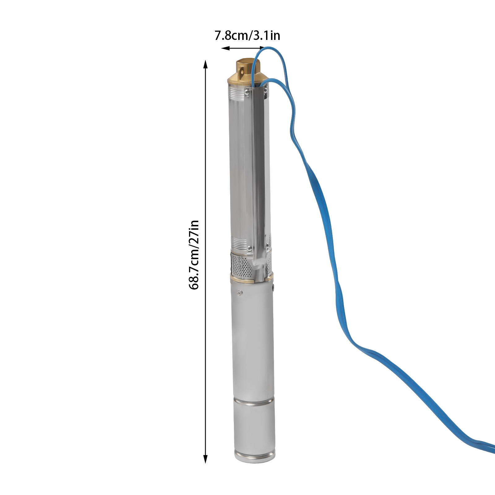 110V 0.33HP Deep Well Pump Submersible Well Pump Deep Well Pump 16GPM 151ft New