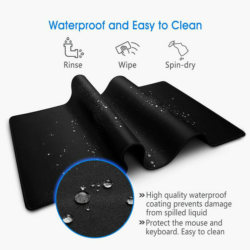 Large Extended Gaming Mouse Pad Mat Stitched Edges Non-Slip Waterproof Mousepad