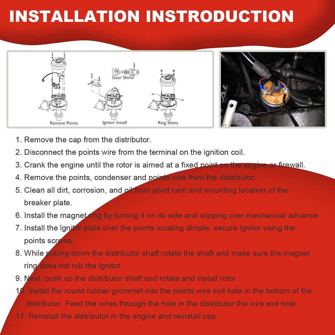For Pertronix 1181 Ignitor Electronic Ignition Conversion Kit Delco 8 Cylinder