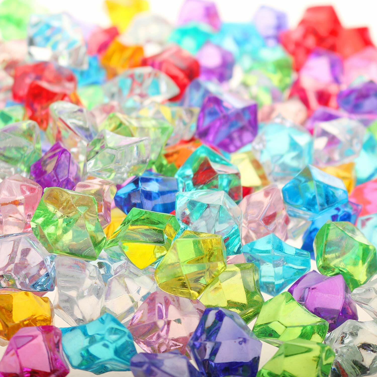 PMLAND Acrylic Jewels Gems, Bulk 1 Pound per Bag, Approximately 160 Pieces