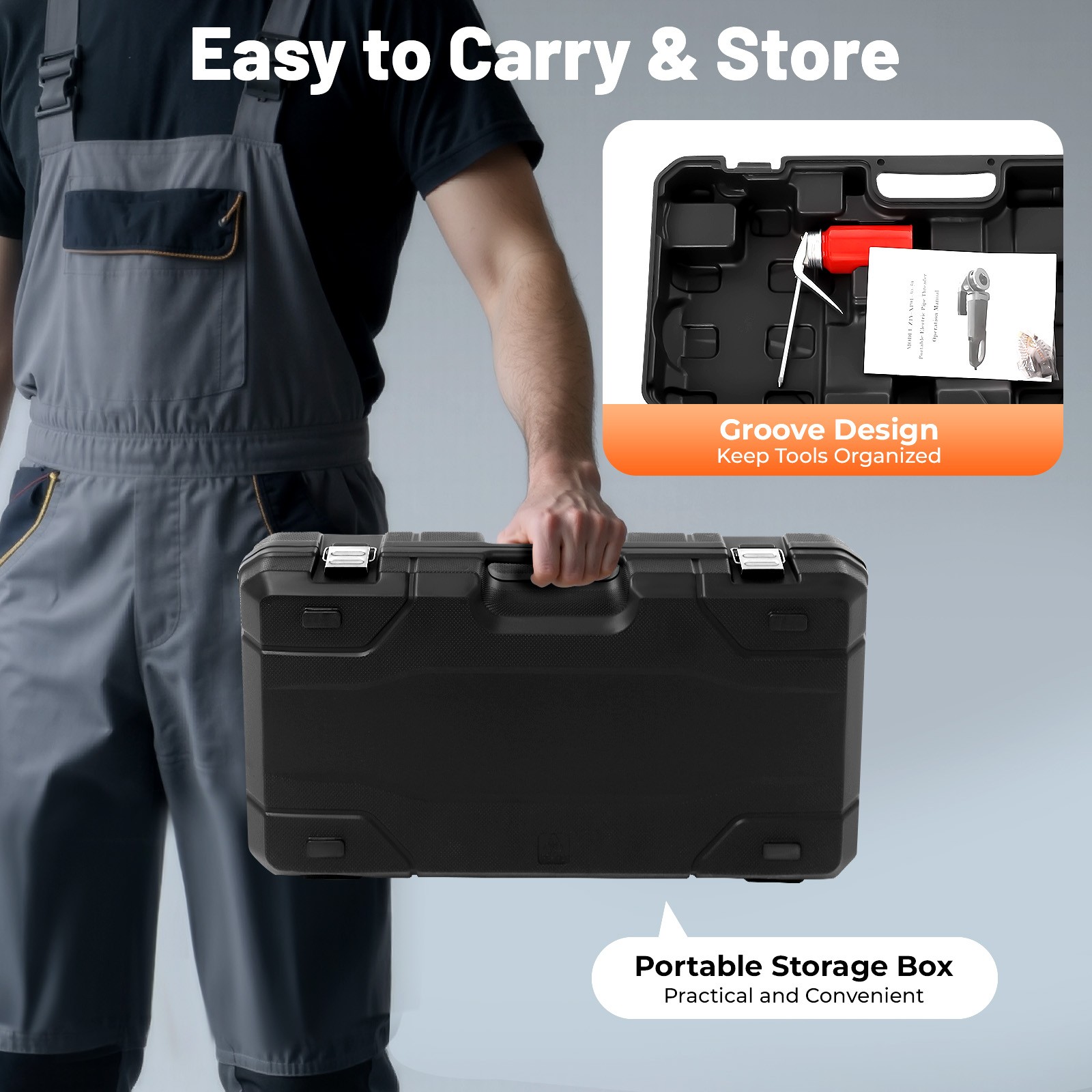 2300W Electric Pipe Threader w/ 6 Dies -Efficient Pipe Threading Machine 1/2"-2"