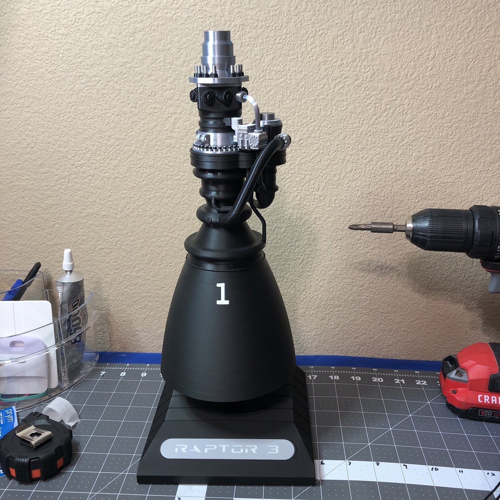 Spacex Raptor 3 Engine deocration - 3D printed model