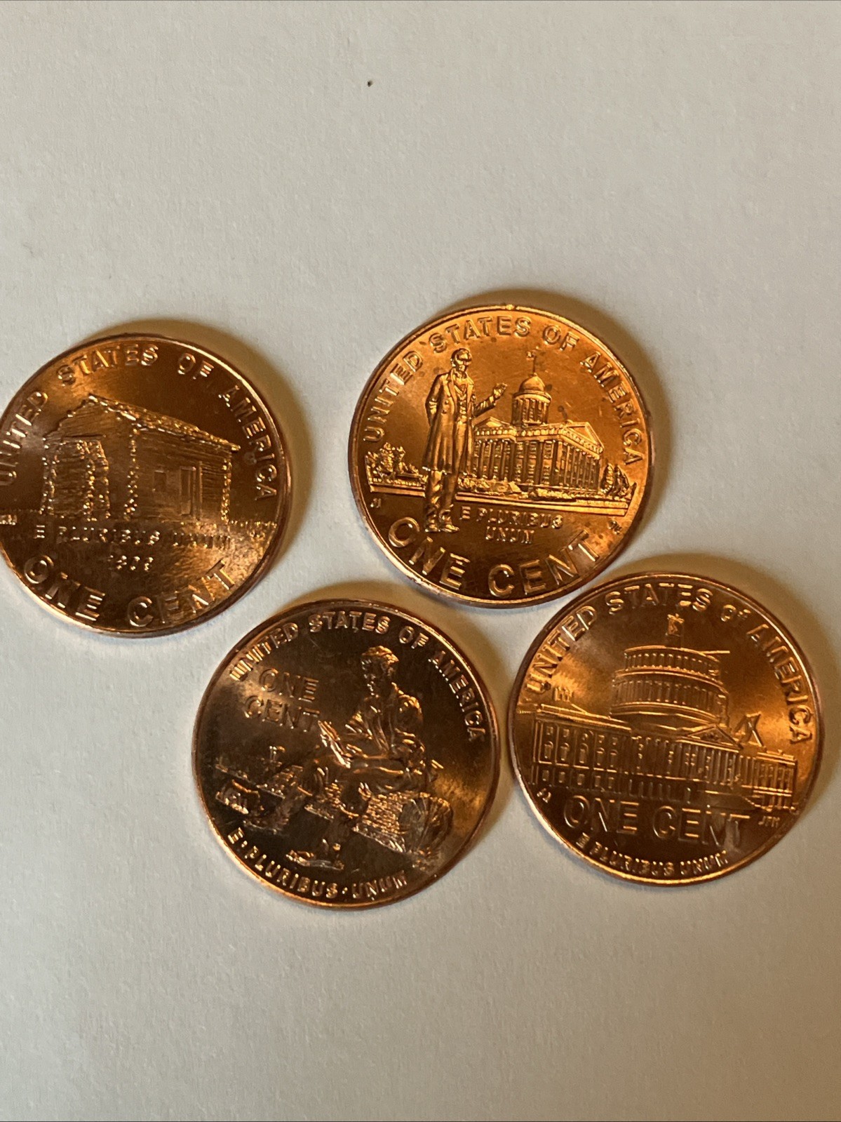 2009 P+Ds Lincoln Bicentennial Cent 4 Coin Set Brilliant Uncirculated