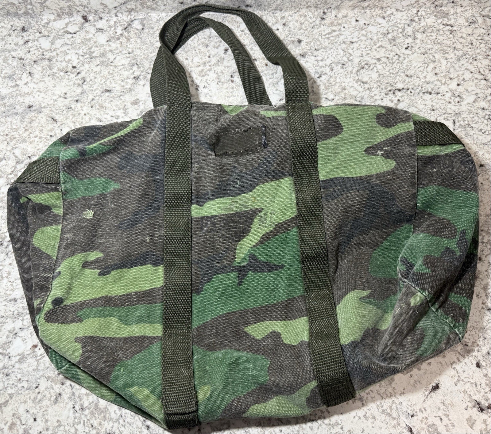 VTG Military Duffel Bag Woodland Camo Gym Travel Bag USMC 80s Canvas Bag 1990s