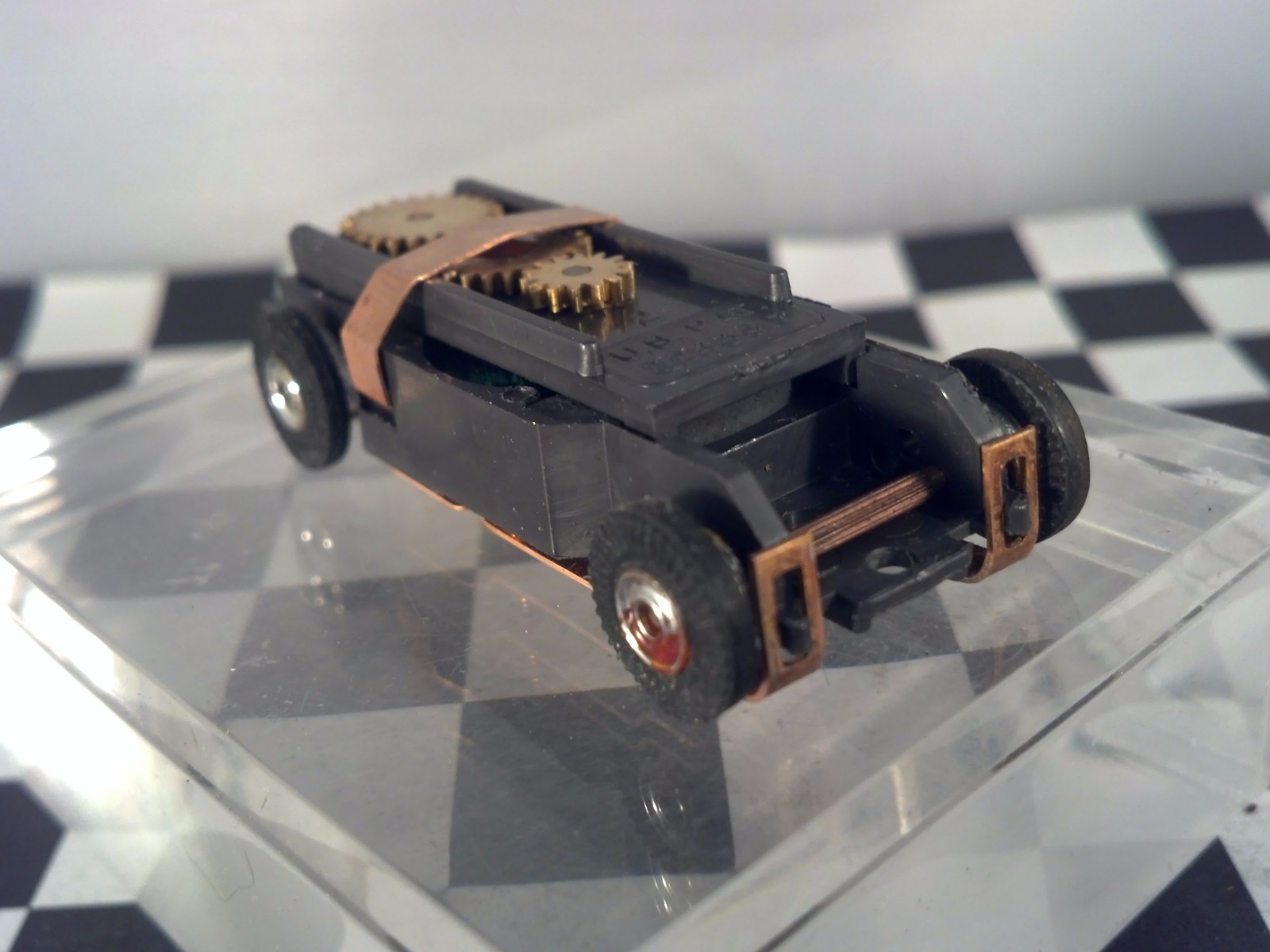 Original Aurora Solid Rivet Thunder Jet 500 T-Jet HO Scale Slot Car Chassis