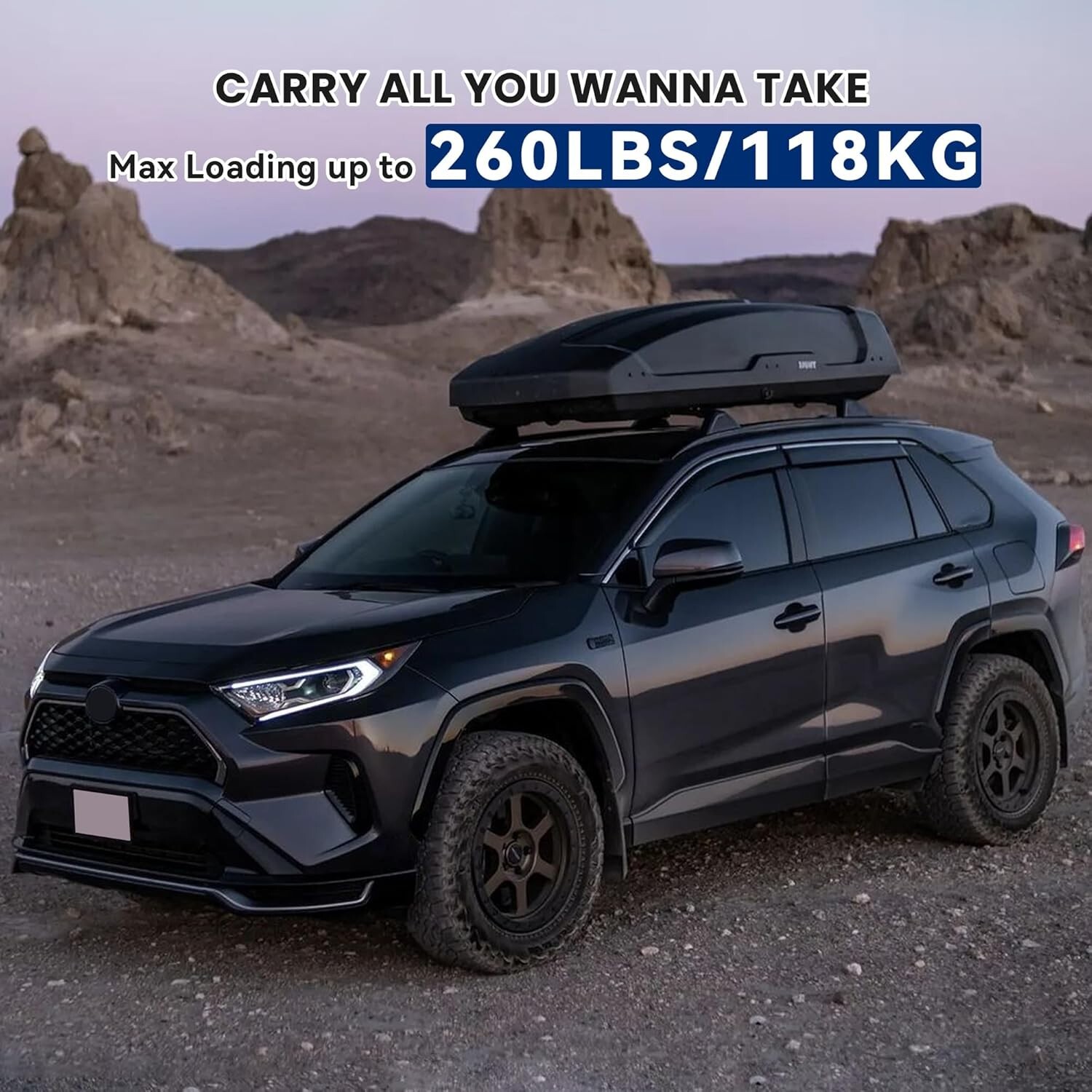 2PCS Roof Rack Top Cross Bars Luggage Carrier For 2013-2024 Toyota Rav4