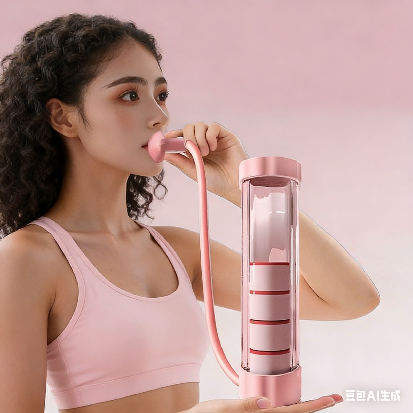 Breathing Exercise Device Abdominal Muscle Trainer Deep Breathing Dumbbell