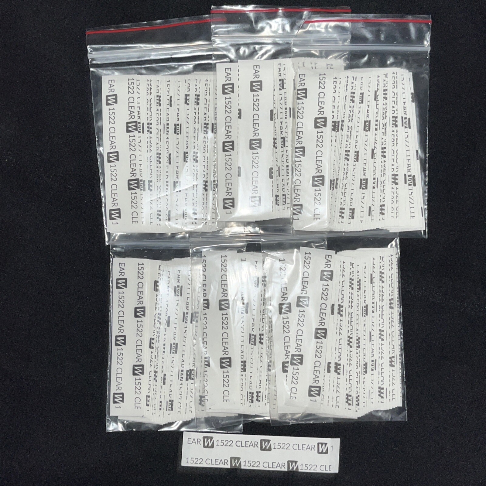 Walker 3M 1522 Hairpiece Tape 216 Pc 3/4” x 3”Straight 6Pack-Poly Wig Toupee-New