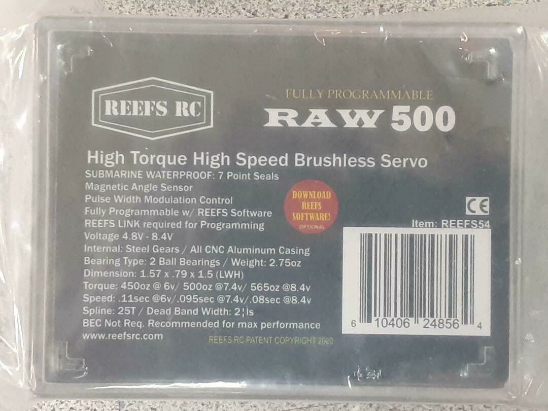 Reefs RC Raw 500 High Torque/Speed Digital Servo High Voltage REEFS54 New!!