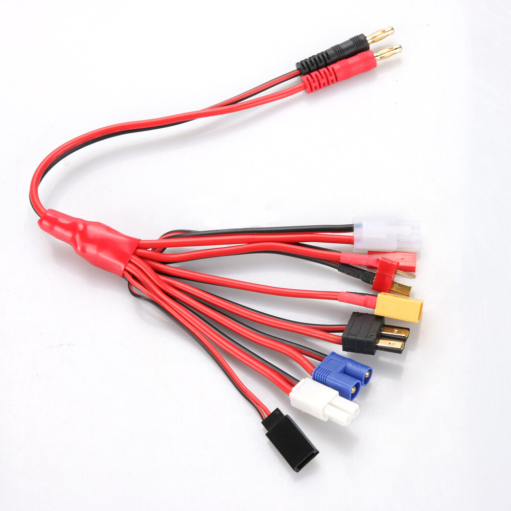 8 in1 RC Lipo Battery Charger Adapter Connector Splitter Wire for XT60H TRX Plug