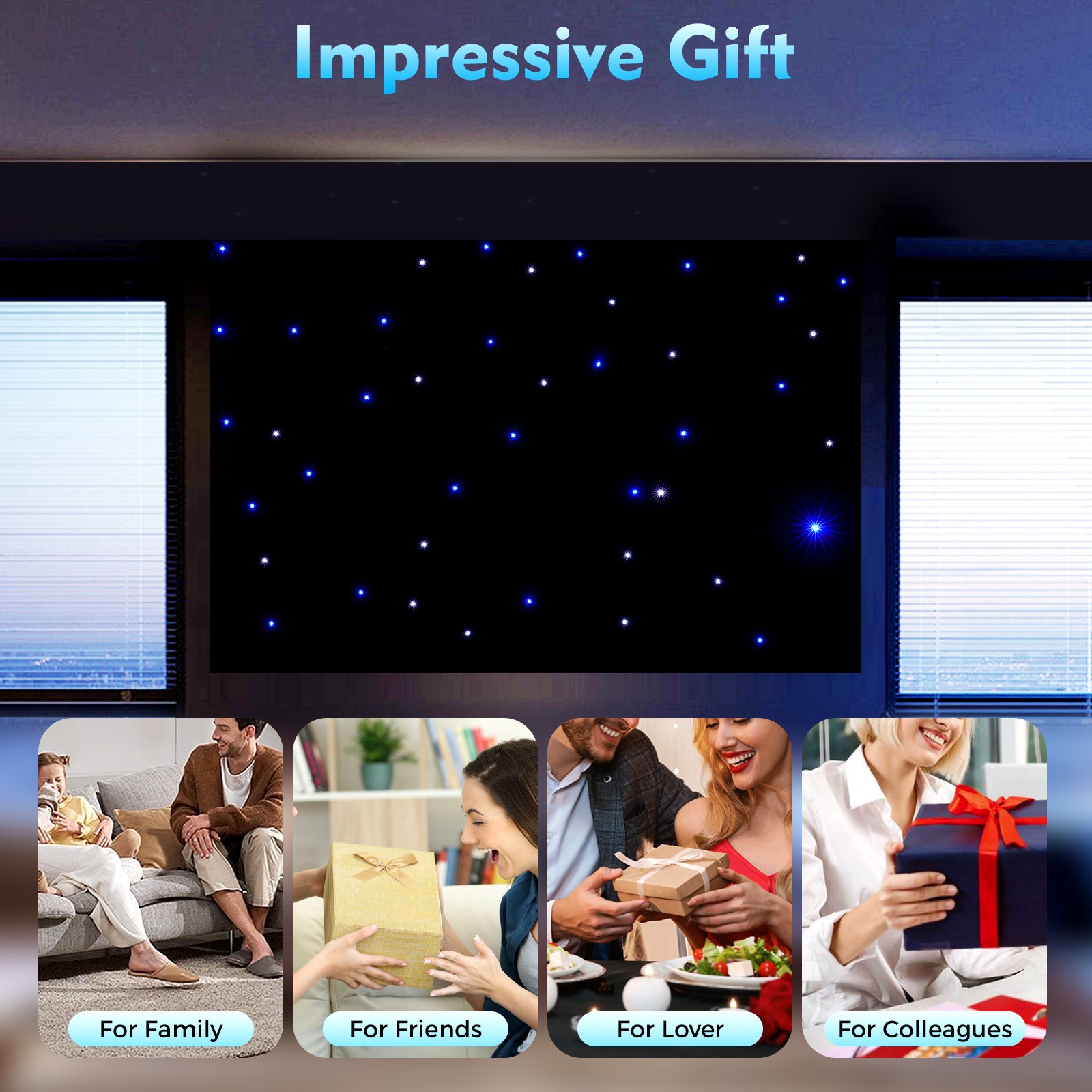 LED Star Stage Backdrop Star Curtain DMX512 Background Starry Sky W/ Controller