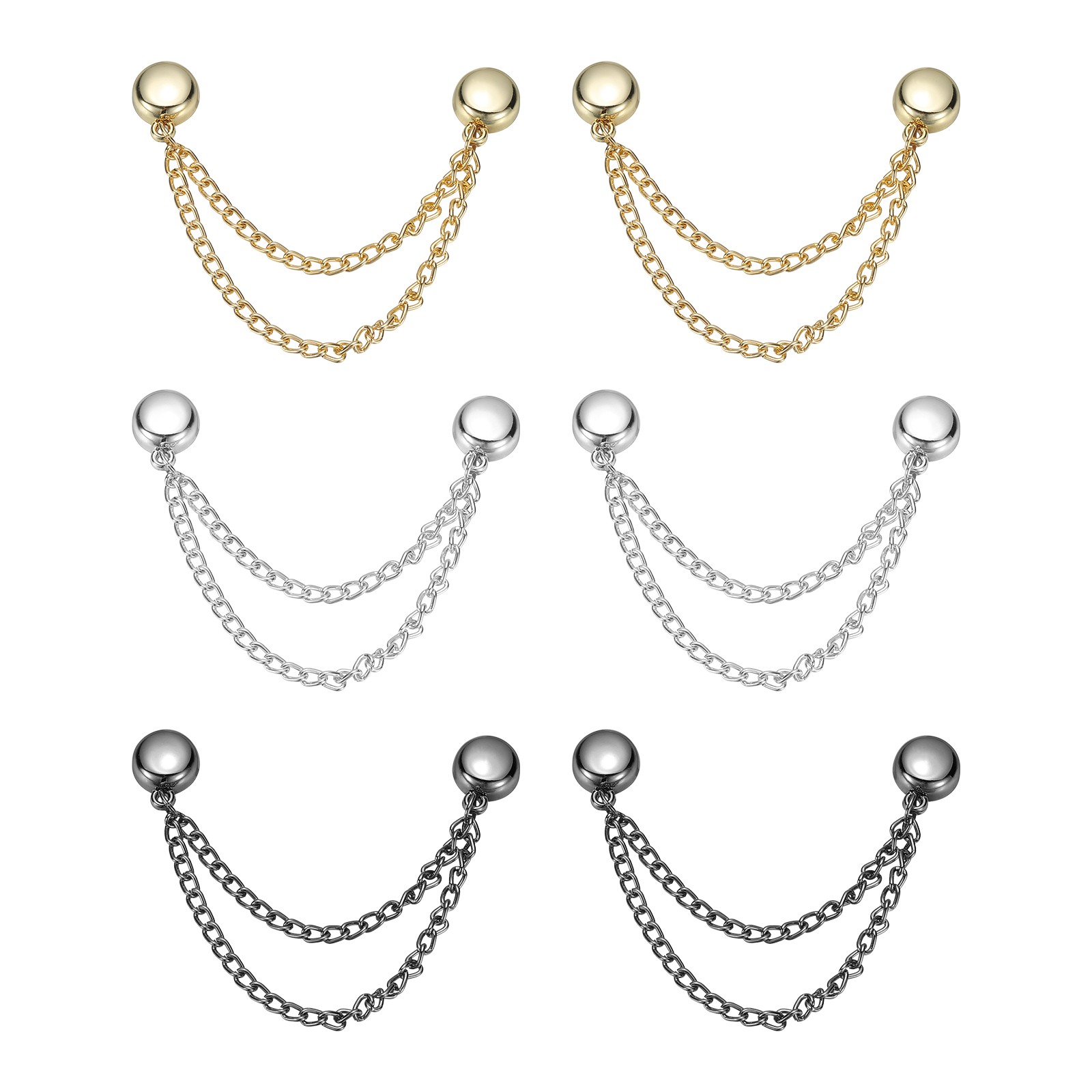 Metal Magnetic Clothing Clips, Magnetic Button Clips,Gold,Silver,Black