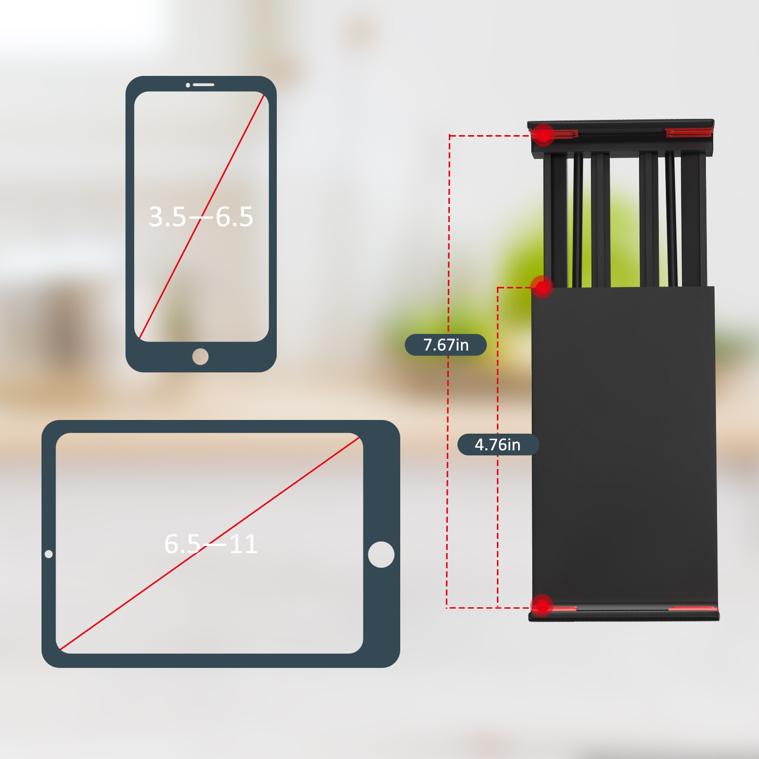 For Apple Samsung PAD Universal Lazy Mount 360º Flexible Gooseneck Tablet Holder