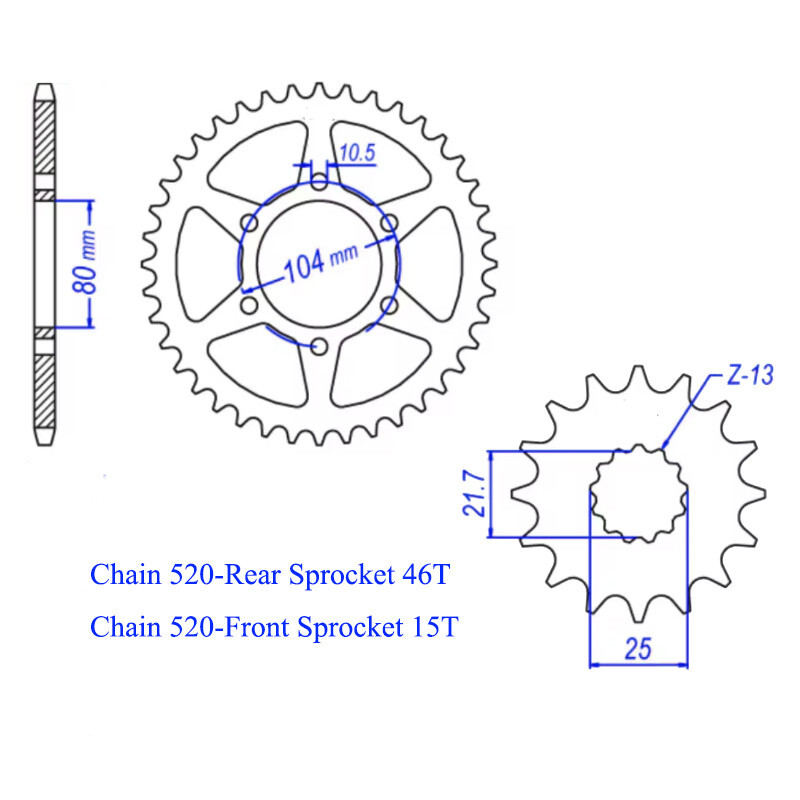 Gold O-Ring Drive Chain and Sprocket Kit for Kawasaki EX650 Ninja 650 Ninja 650R