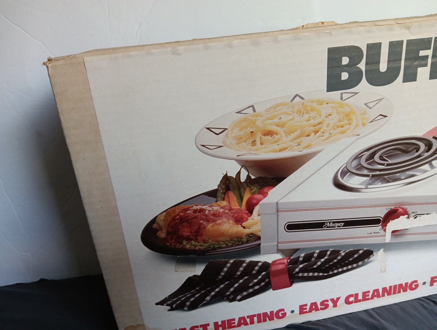 Vtg Buffet Range Plus Munsey Model 702 U.S.A Sealed Box 2 Burner N.O.S Retro Kit