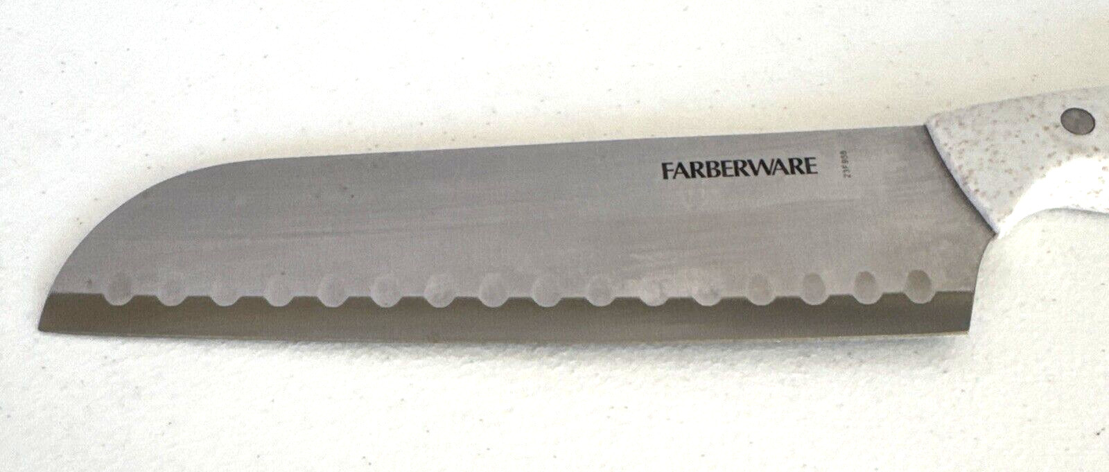 VTG Farberware 23F958 White Chef's Knife Stainless Steel 7 1/4” Blade 12 1/4" L