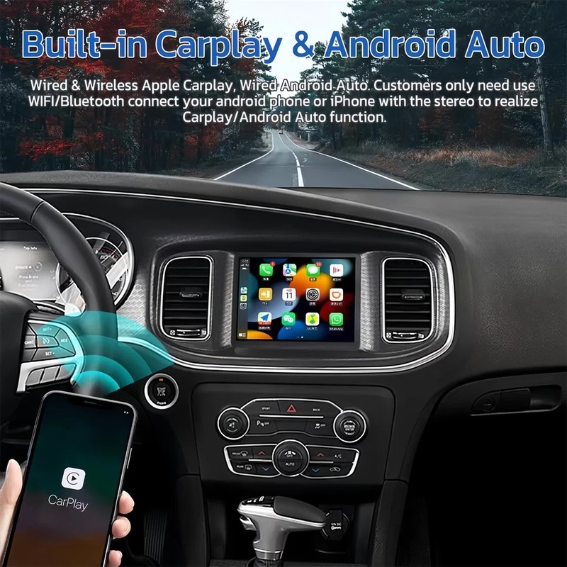 Apple CarPlay 8.4'' Android 15 Radio For Dodge Challenger Charger 2011-2023