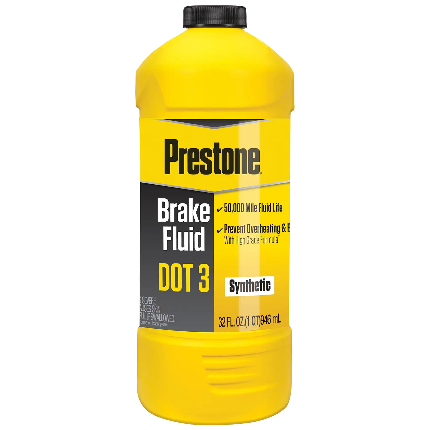 Prestone DOT 3 Brake Fluid 32 fl. oz. High Grade, 50,000 Mile Fluid Life