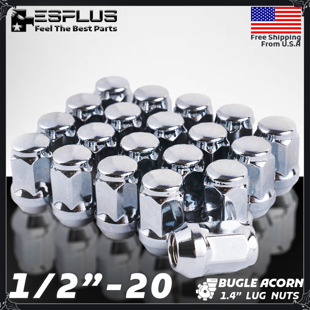 20 Pc Ford 1/2-20 Acorn Lug Nut Chrome 1.4" Fit Mustang/LTD/Ranger/Taurus