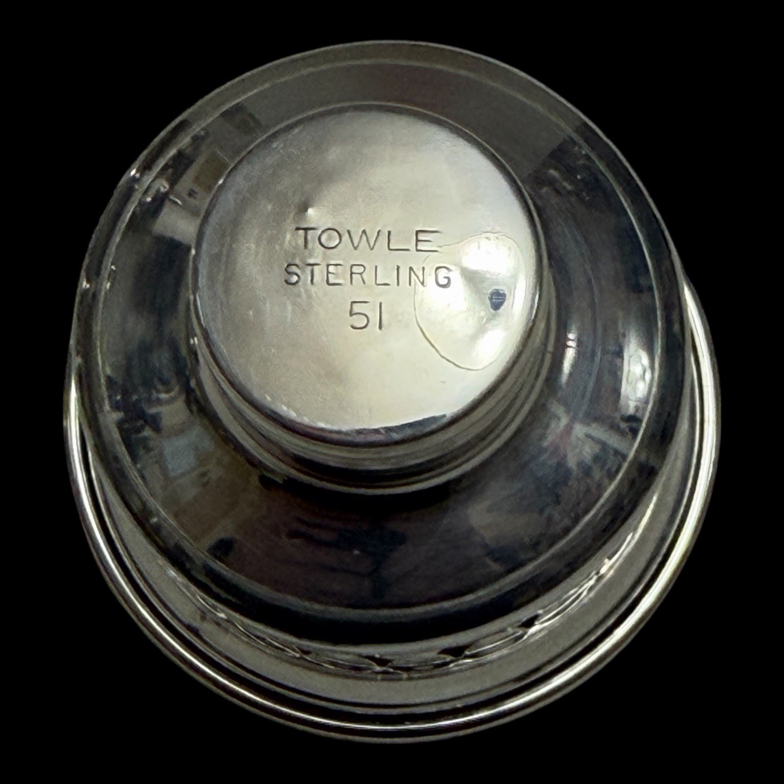 2 Towle #734 Silver Weighted Candle Holders with Sterling Filigree Adapters #51