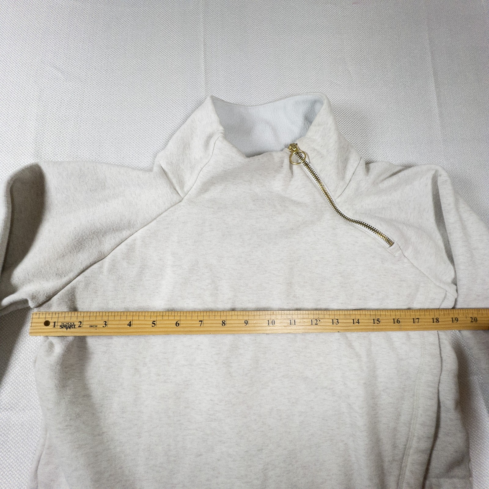 Athleta Cozy Karma Side Zip Funnel Neck Pullover Sweatshirt Size Small Oat