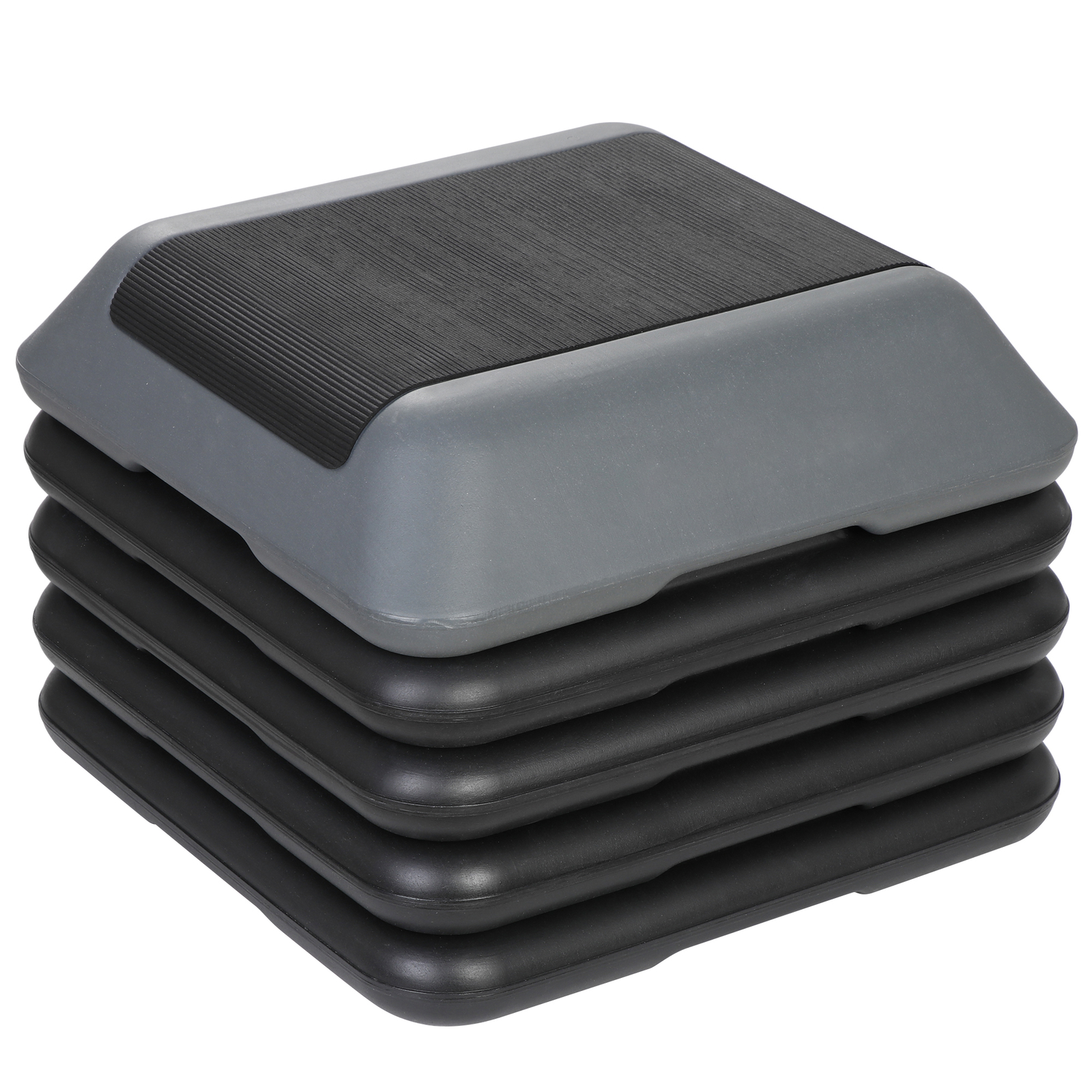 2PCS 16"x16"Aerobic Step Platform Exercise Workout Aerobic Stepper 4" - 12"