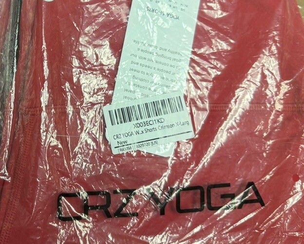 CRZ YOGA XL- Shorts Crimson X 2 PAIRS