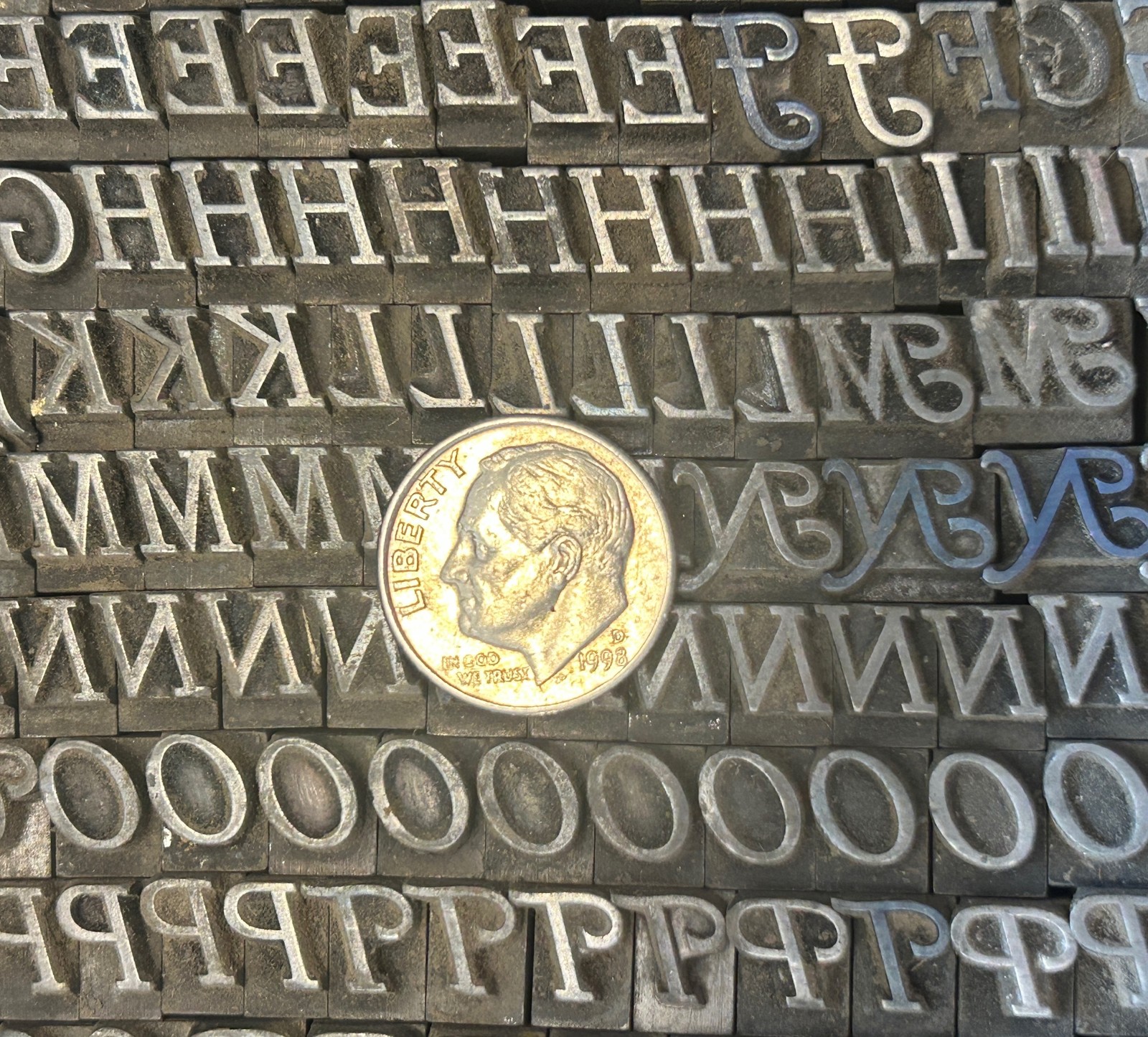 ANTIQUE LETTERPRESS 24 PT LEAD TYPE ARTCRAFT ITALIC 785+ UPPER LOWER &*$?"#