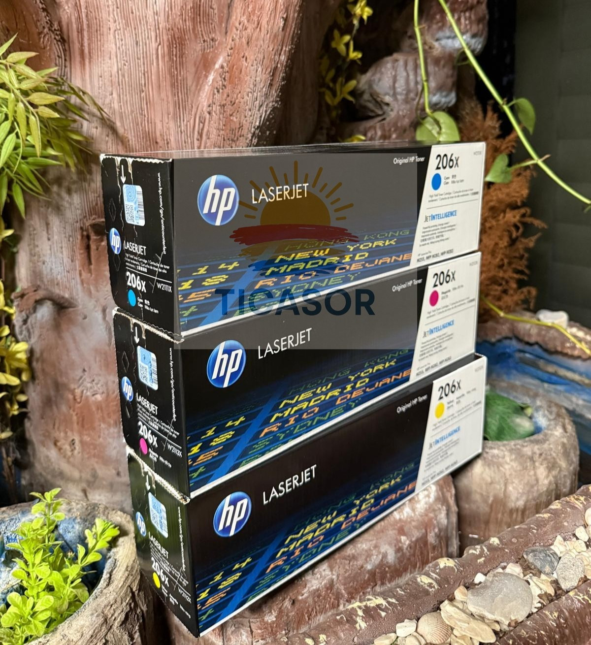 HP 206X Toner Cartridge Color 3 -Set Cyan Yellow Magenta W2111x W2112x W2113x